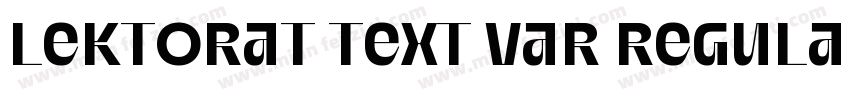 Lektorat Text var Regular字体转换